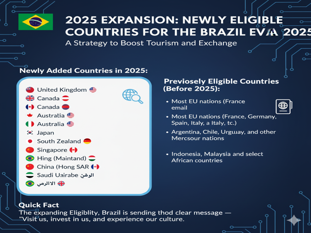 countries eligible for the Brazil E-Visa