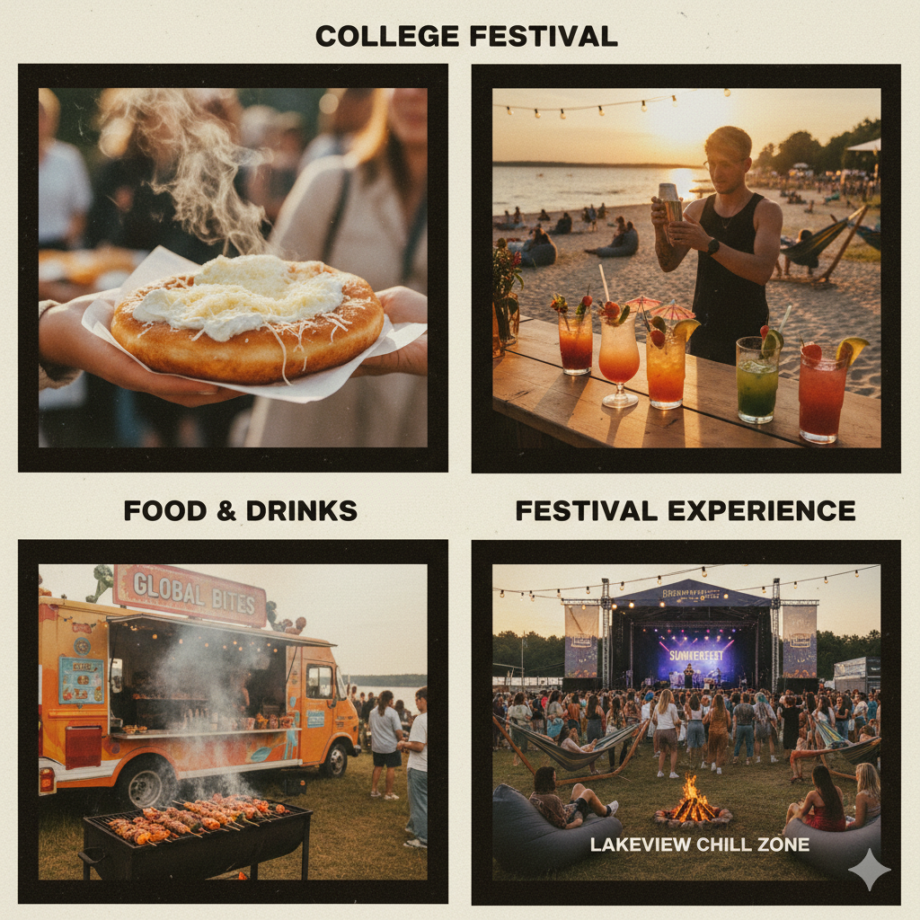 delicious food, refreshing drinks