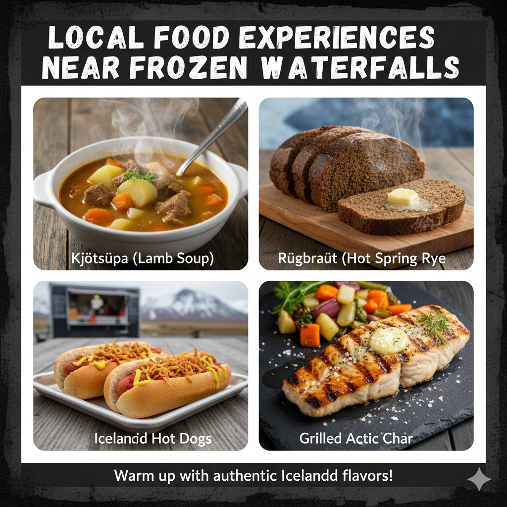 delightful Icelandic food experiences, perfect for warming up after a day of exploring frozen waterfalls