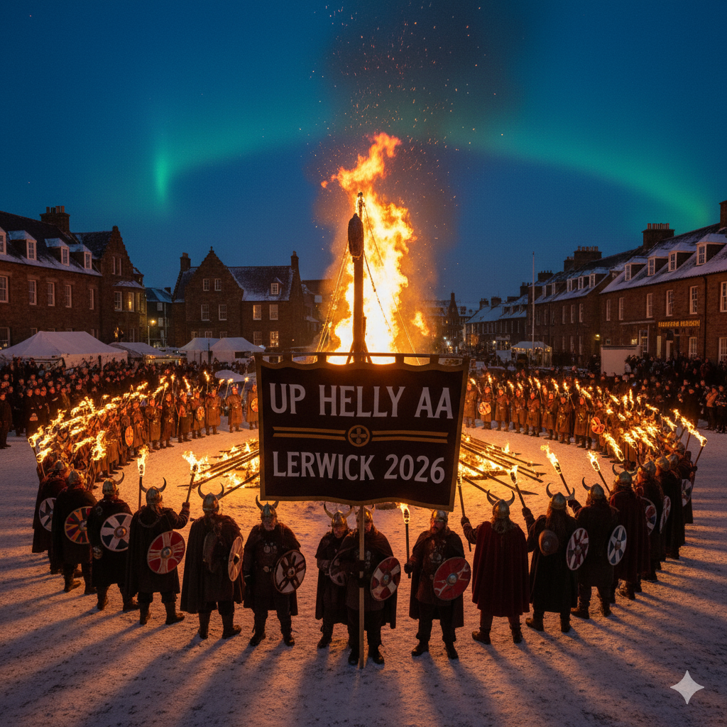 fiery expression of history, identity, and unity at the Up Helly Aa Festival