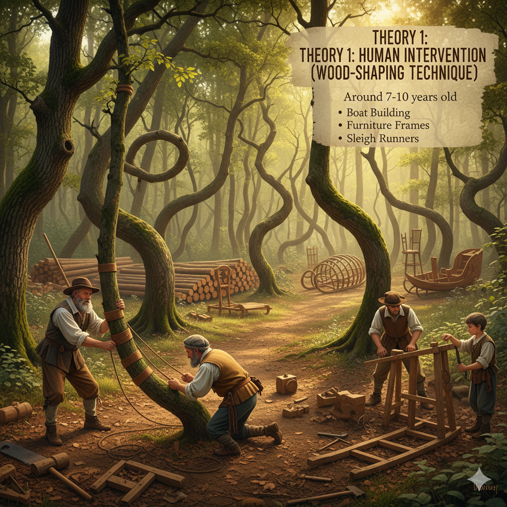human intervention theory of wood-shaping