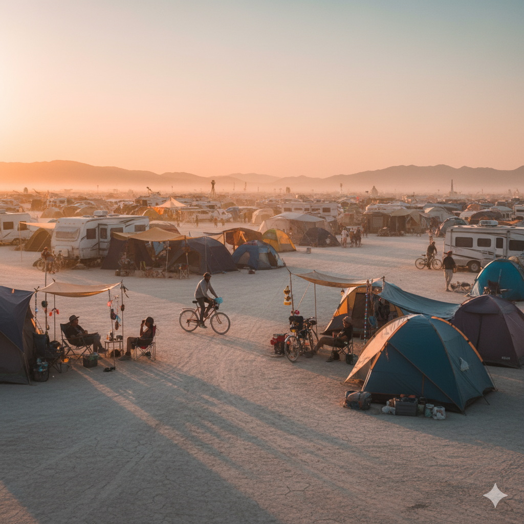 independent camping at Burning Man