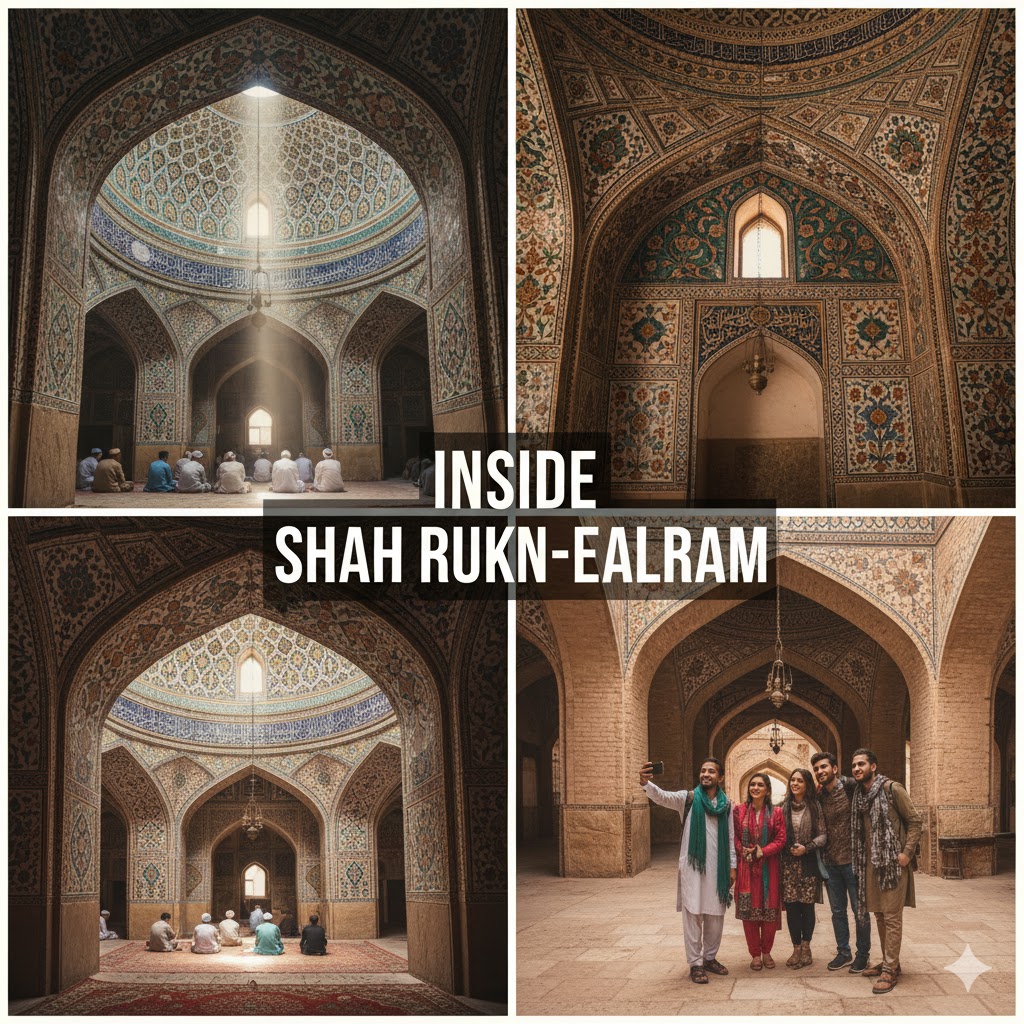inside look of Shrine of Shah Rukn-e-Alam