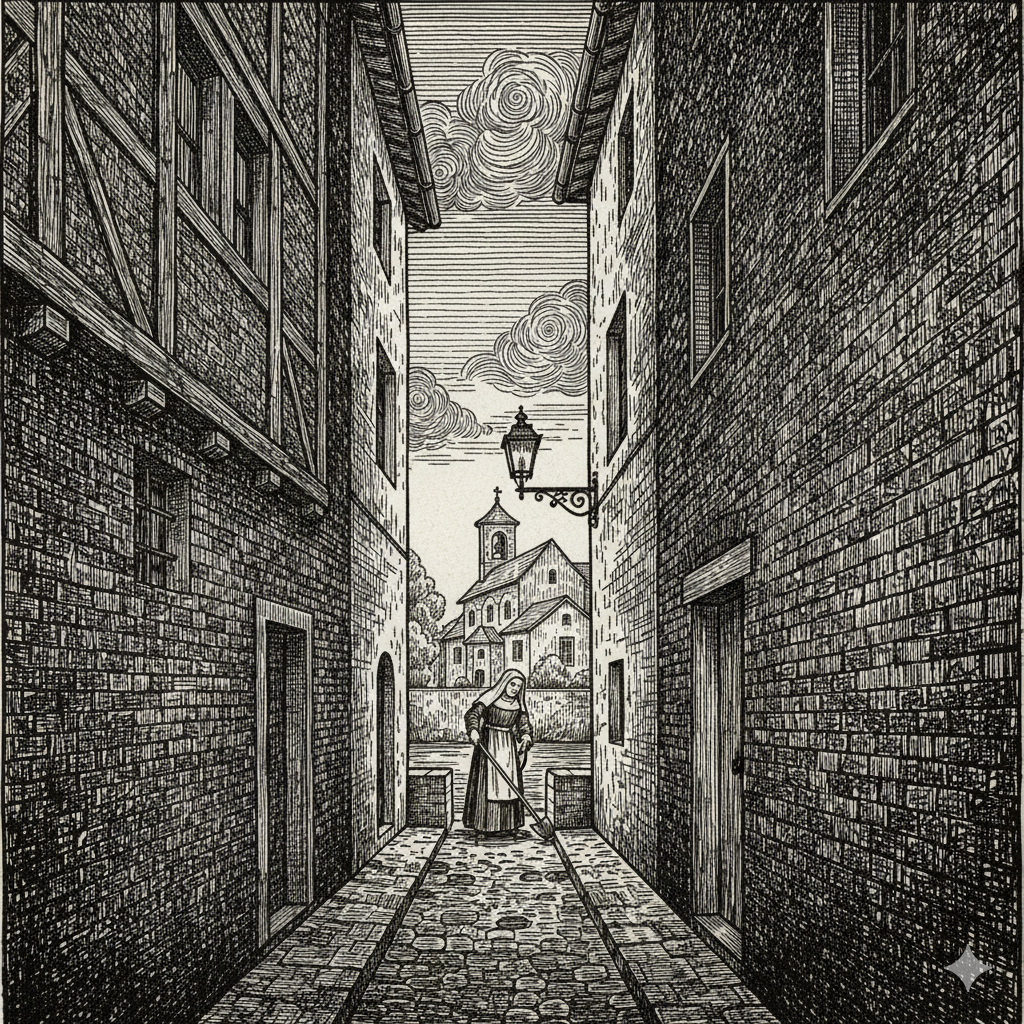 narrow street isn’t an accident of design