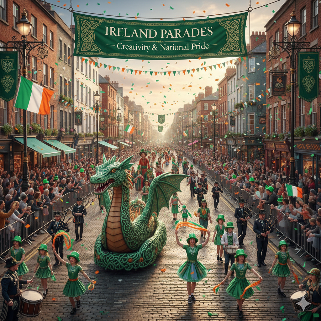 parades showcase Ireland’s creativity and national pride