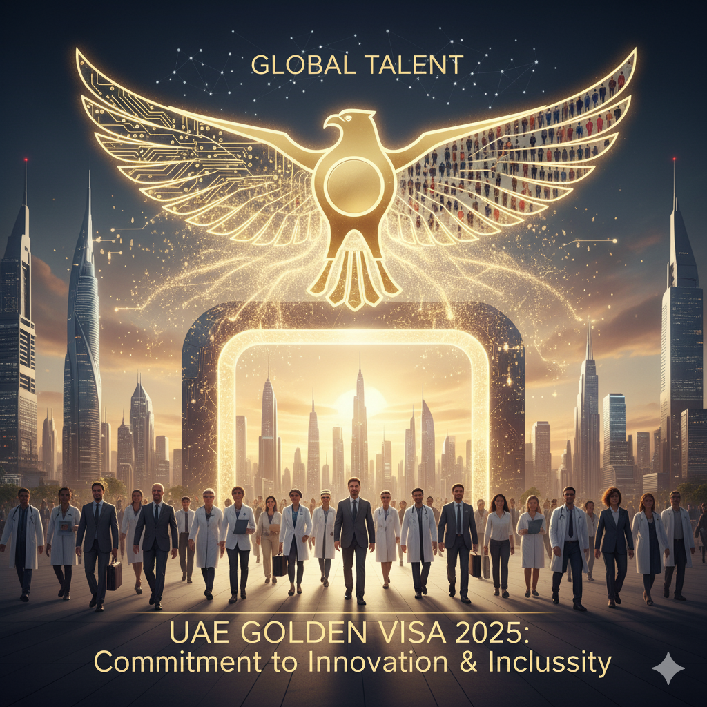 symbolizes the UAE Golden Visa 2025 eligibility expansion