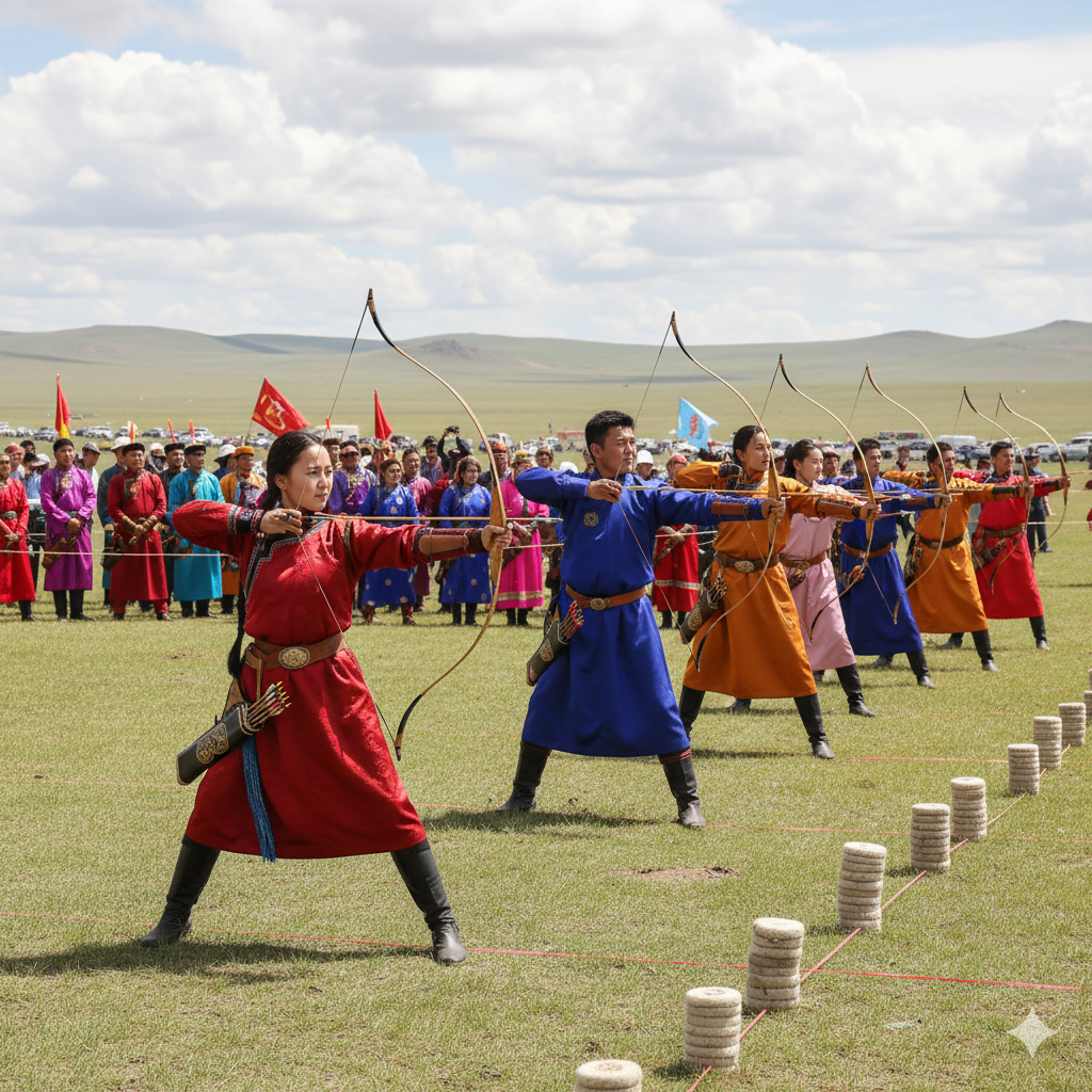 tradition of archery at Naadam