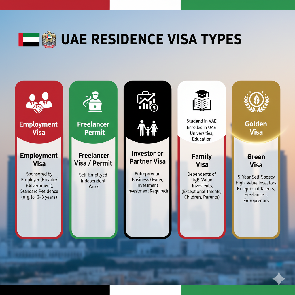 types of UAE residence visas