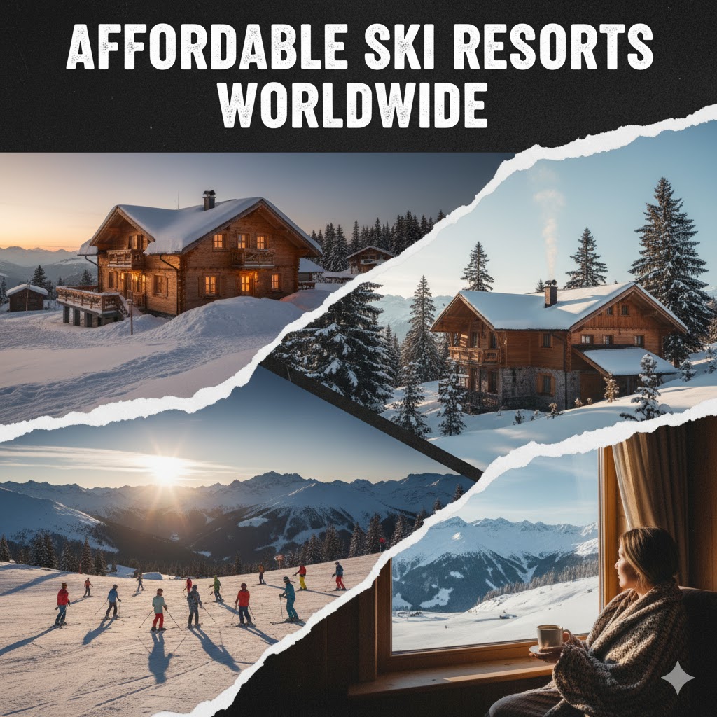 Best Low-Cost Budget Ski Destinations resorts worldwide