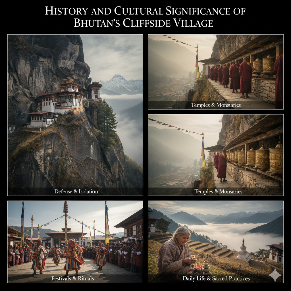 Bhutan’s Cliffside Village