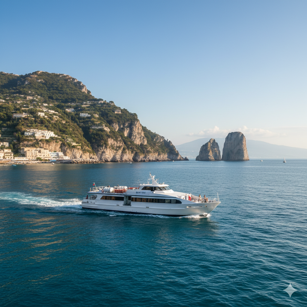 Capri Island by ferry from Naples, Sorrento, or Positano