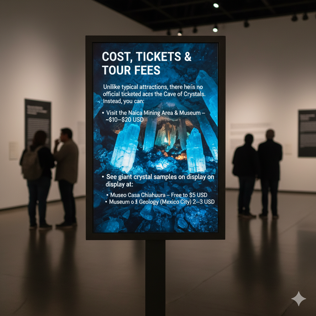 Cave of Crystals Cost, Tickets & Tour Fees