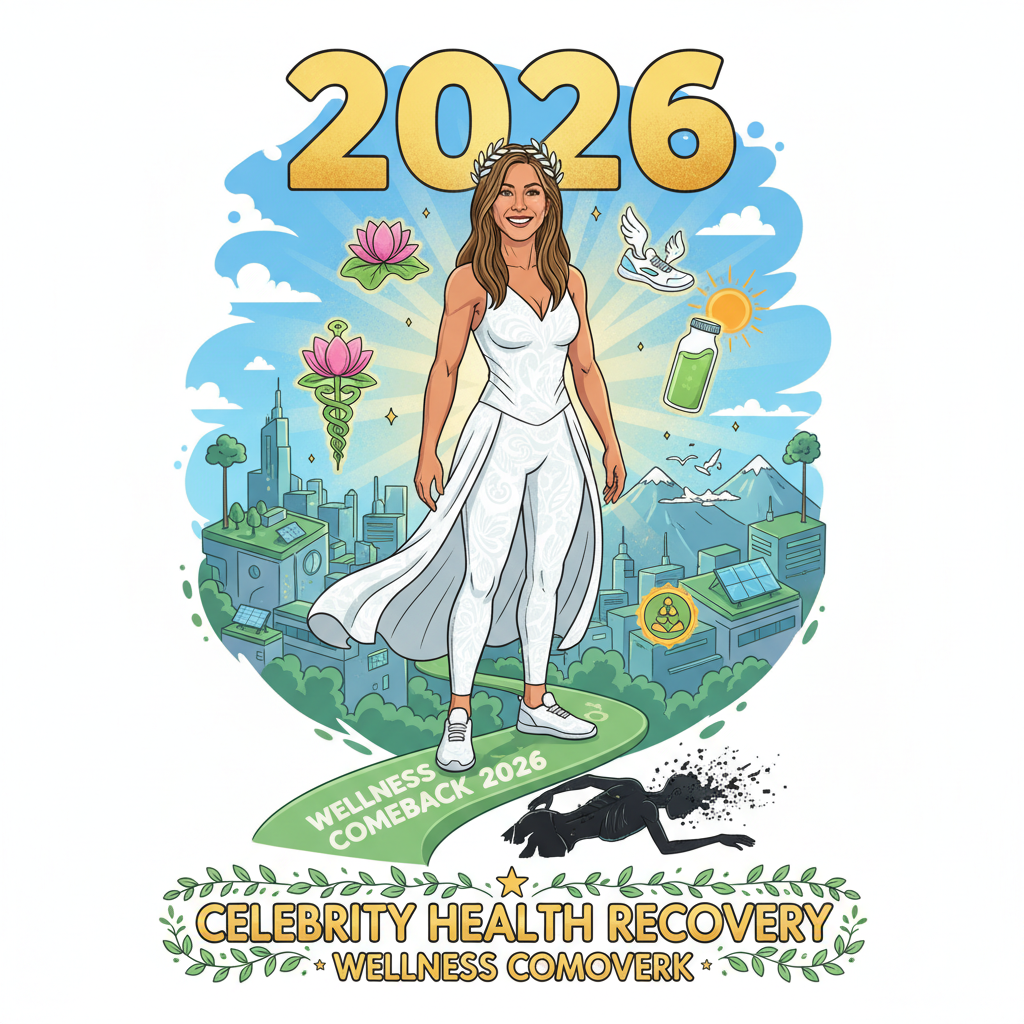 Celebrity health recovery illustration 2026 wellness comeback