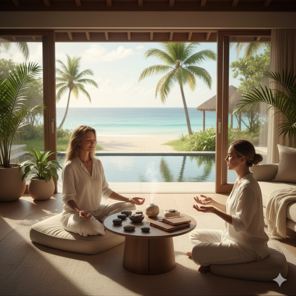 Celebrity mental health recovery therapy and calm retreat