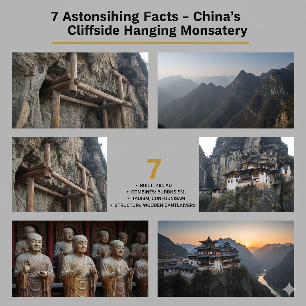 China Hanging Monastery - Cliffside 7 Astonishing Facts