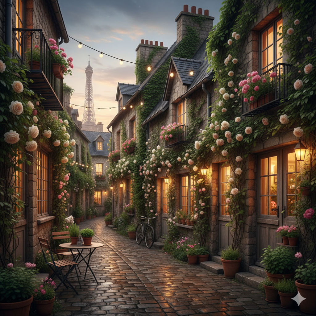 Secret fairytale neighborhood in Paris
