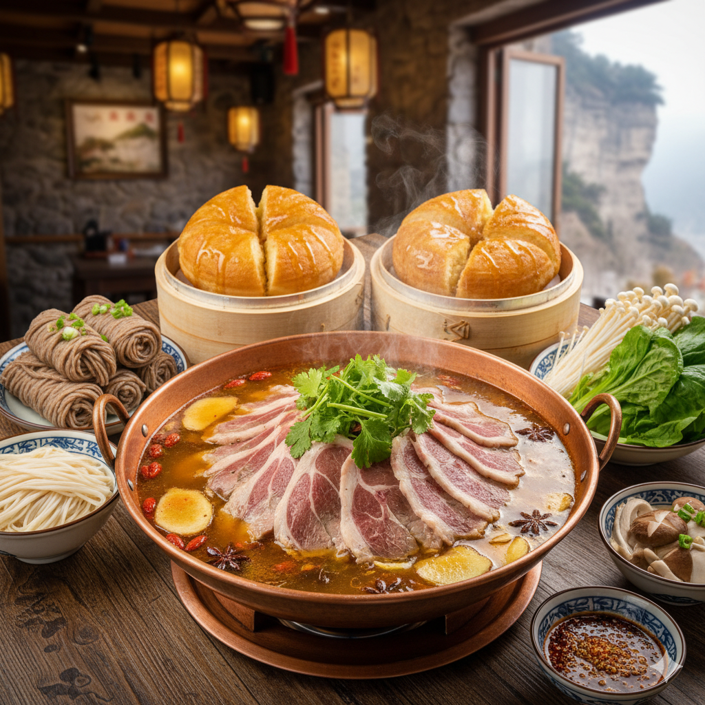 Datong Hotpot Lamb, Youmian Kao Lao Lao, Fried Bread - China Local Food