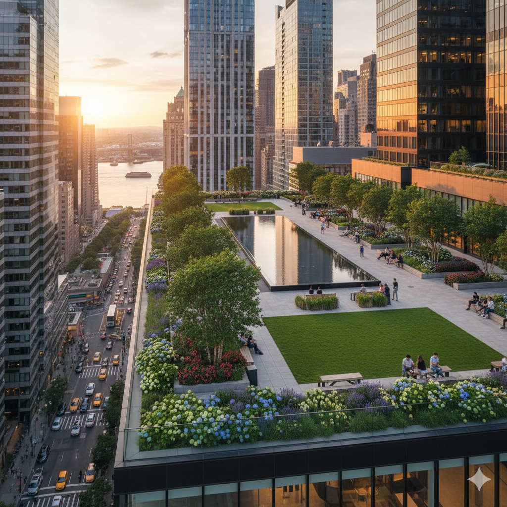 Elevated Acre Rooftop Plaza