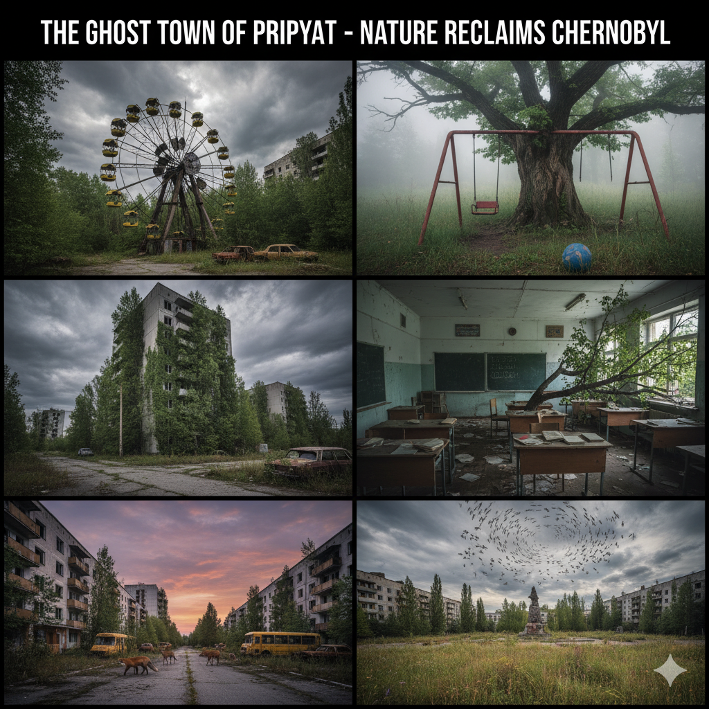 Ghost Town of Pripyat – Nature Reclaims Chernobyl