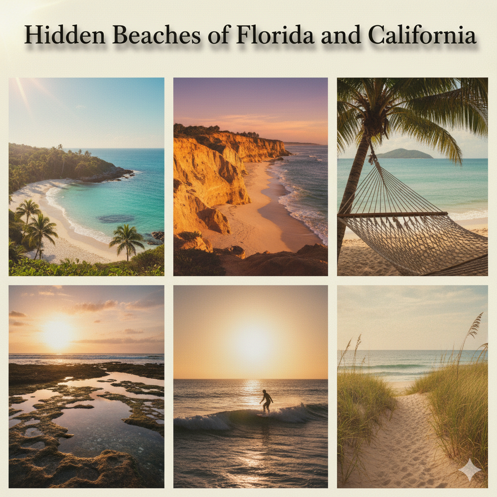 Hidden Beaches of Florida and California