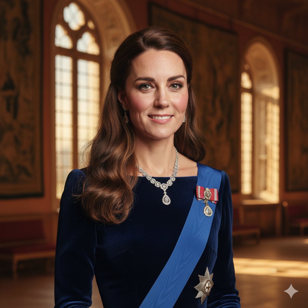 Kate Middleton smiling during a public engagement