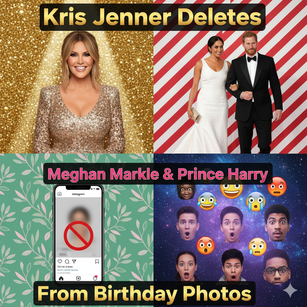 Kris Jenner Deletes Meghan Markle & Prince Harry From Birthday Photos