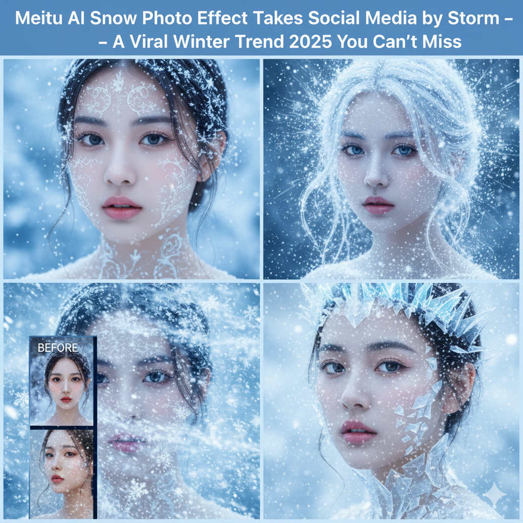 Meitu AI Snow Photo Effect Takes Social Media by Storm – A Viral Winter Trend 2025