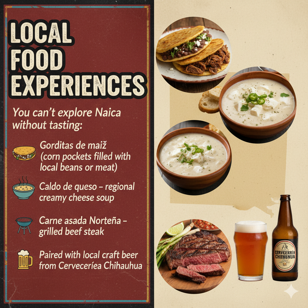 Mexico Local Food - Gorditas de maíz, Caldo de queso, Carne asada Norteña