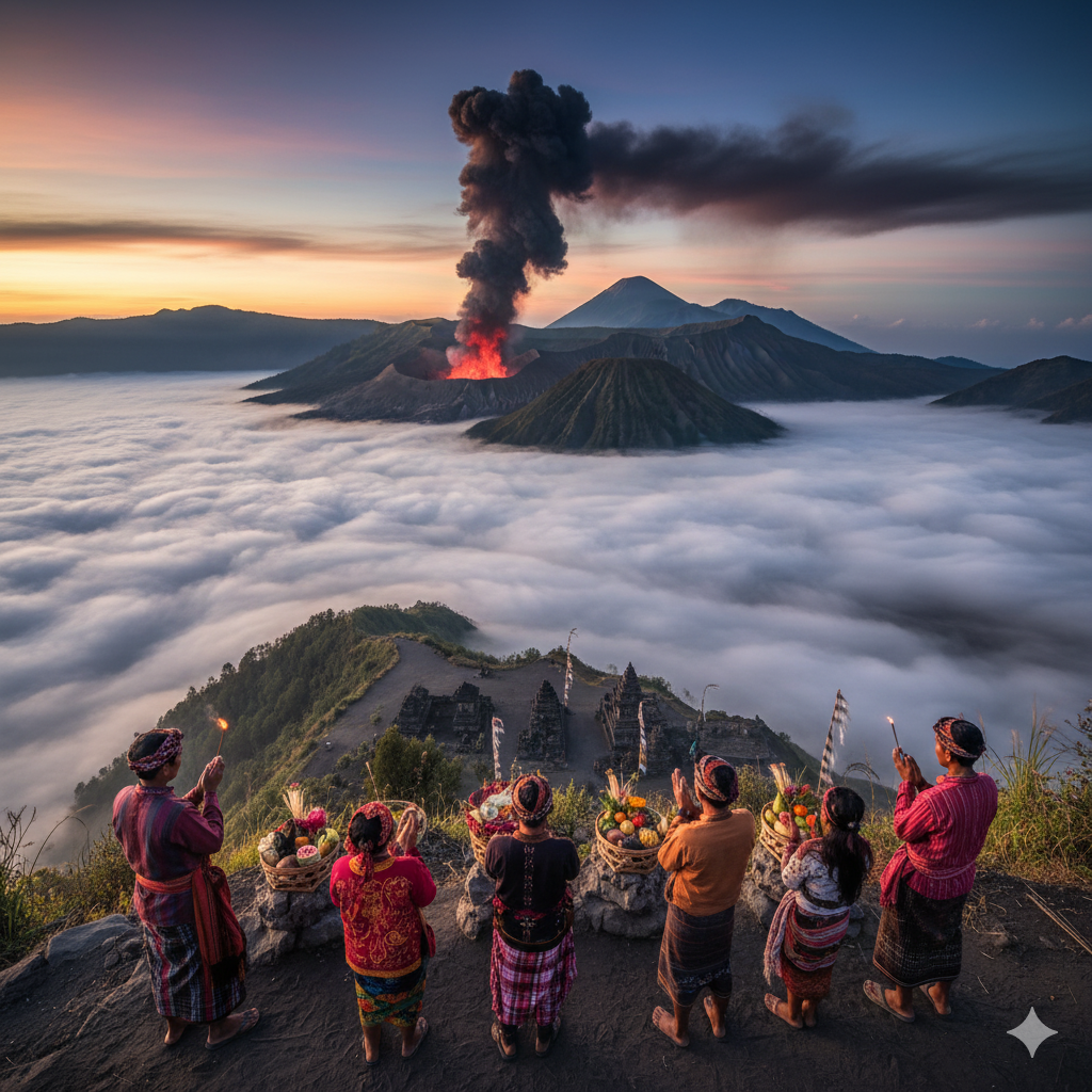 Mount Bromo is sacred to the Tengger Tribe