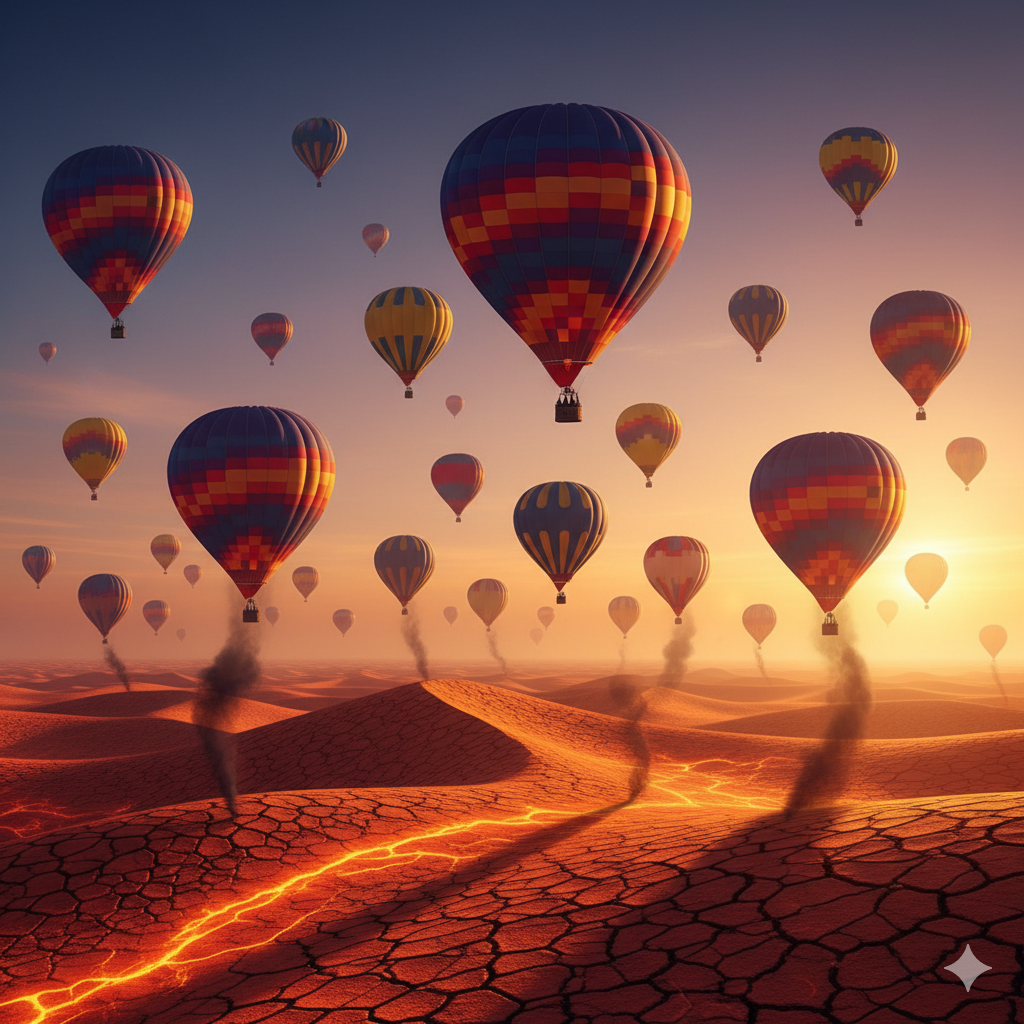 Namibia desert hot air balloon safari