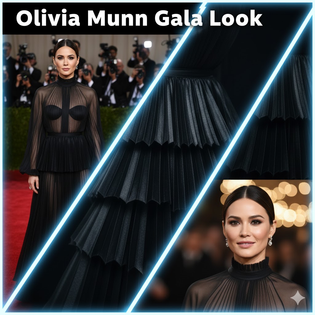 Olivia Munn Black Dress gala look
