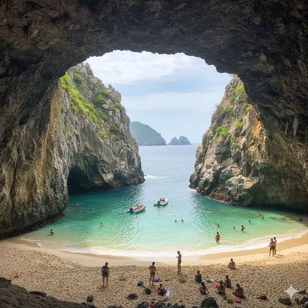 Playa del Amor hidden beach Mexico