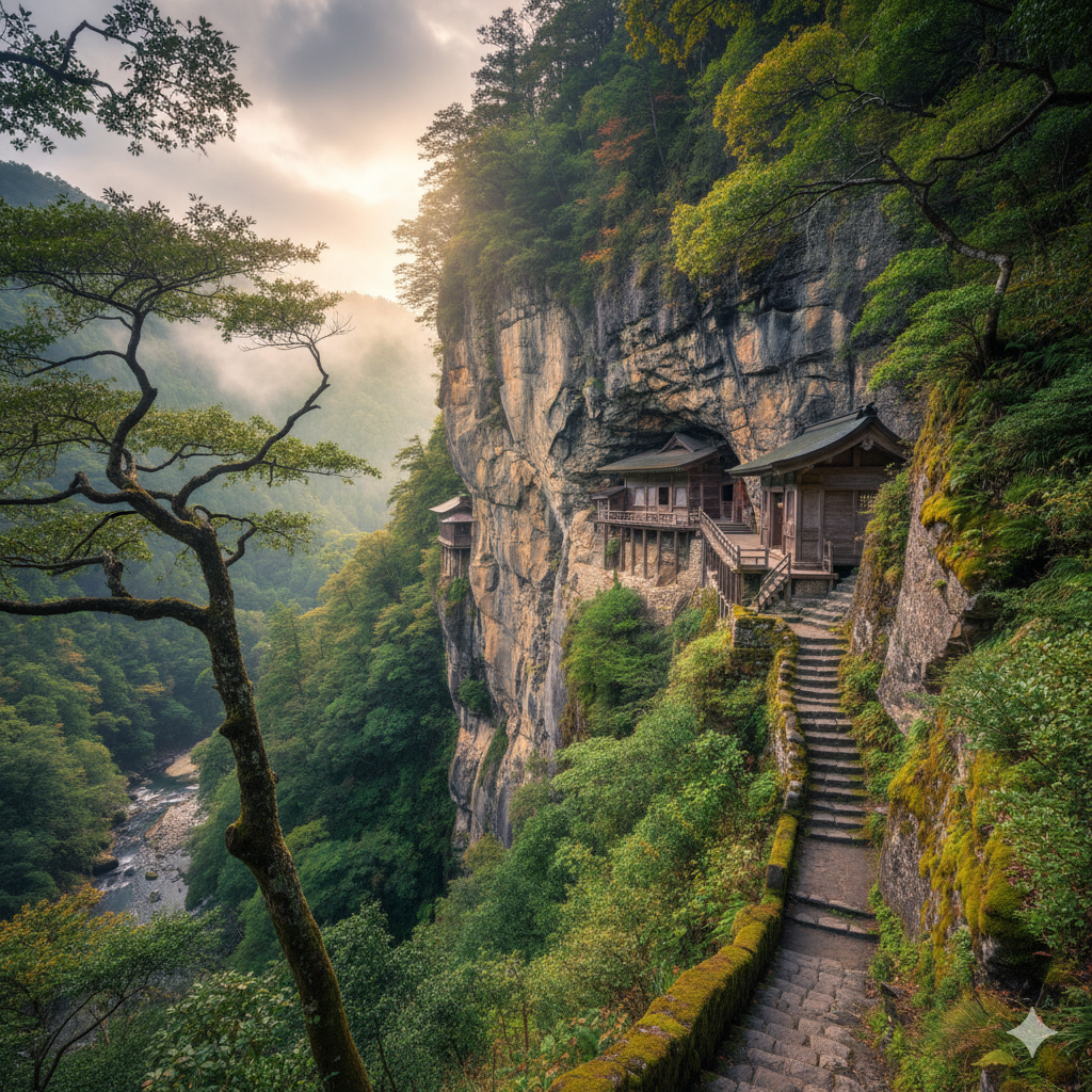 Sanbutsu-ji cliff temple Tottori hidden gem
