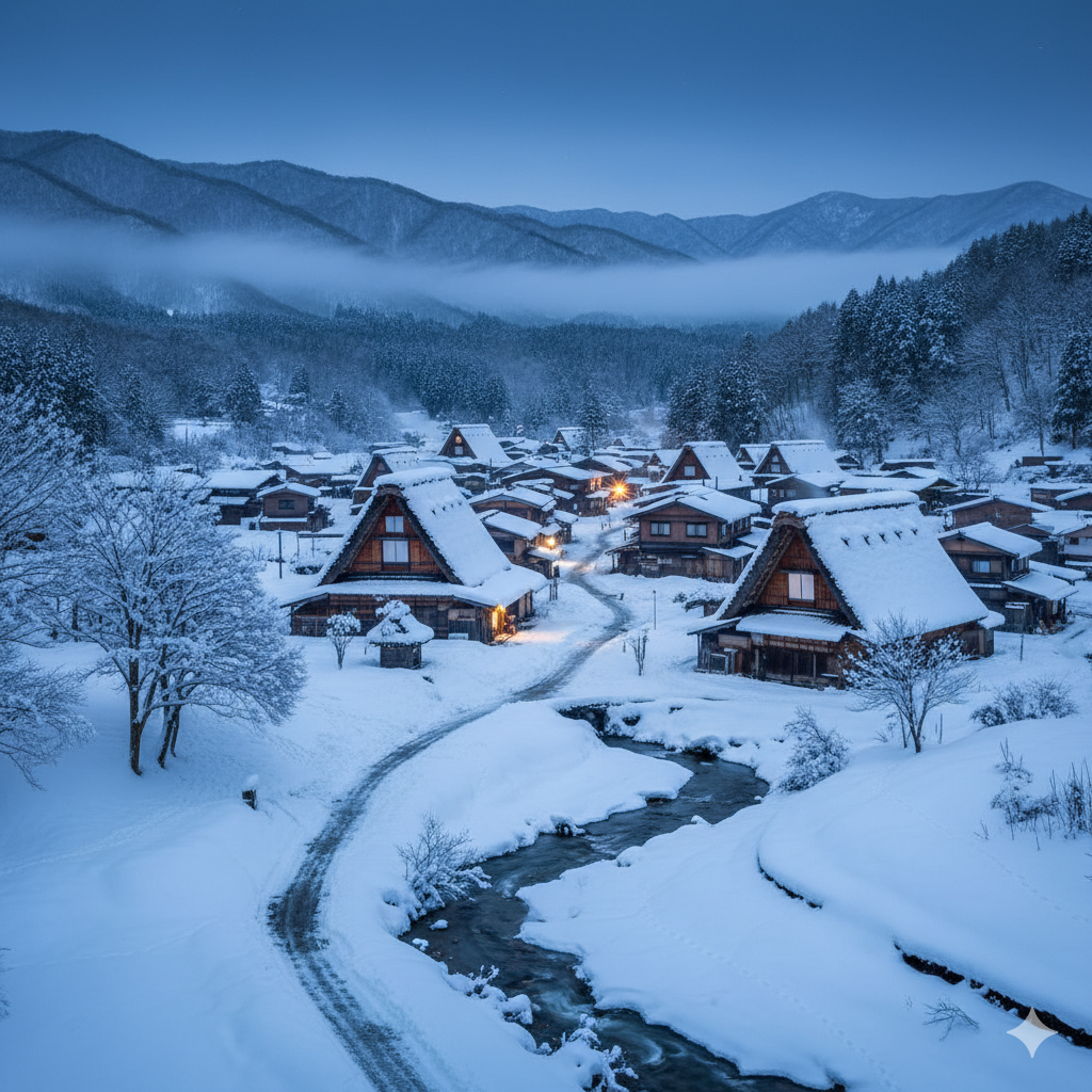 Shirakawa-go winter village Japan hidden gem