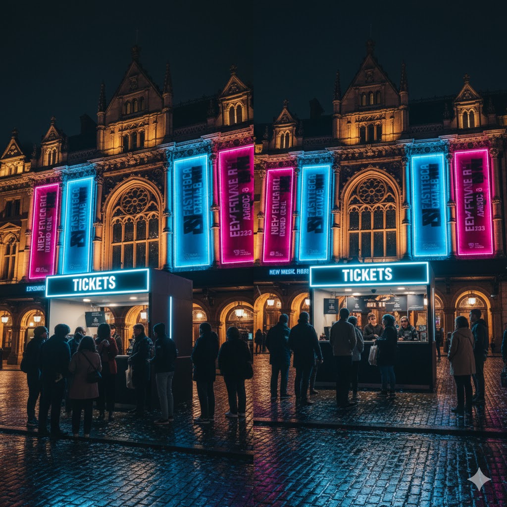 Ticket booth outside York Theatre Royal during Aesthetica Film Festival 2025