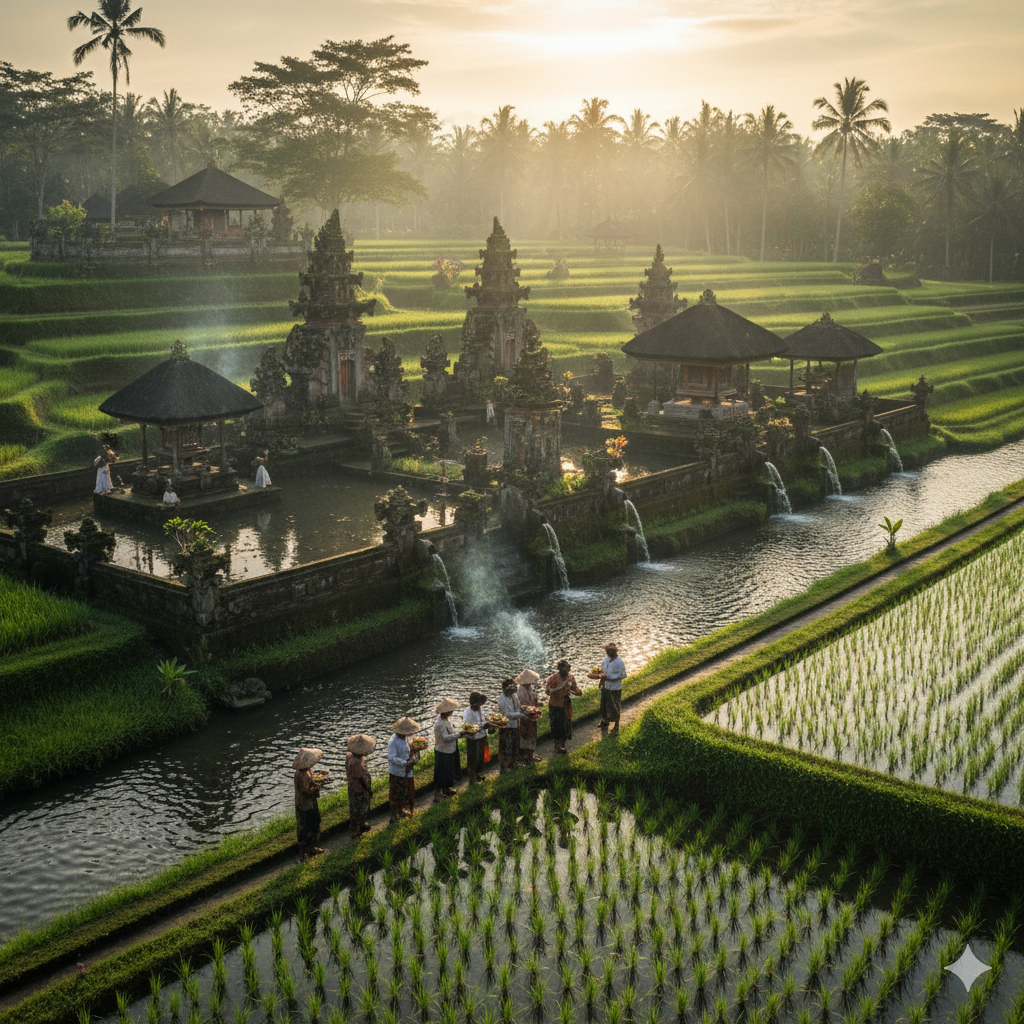 Water temples in Bali