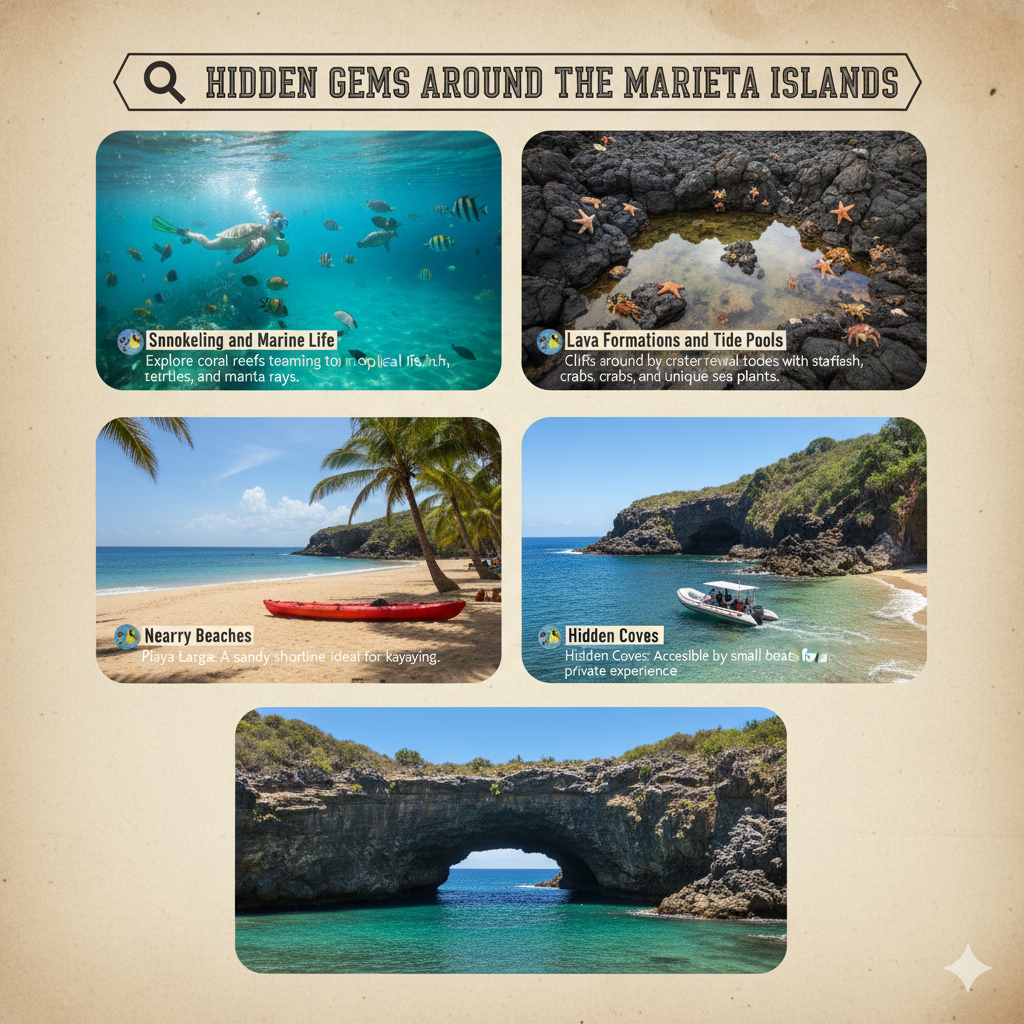 hidden gems around Marieta Islands, Playa Larga, Hidden Coves