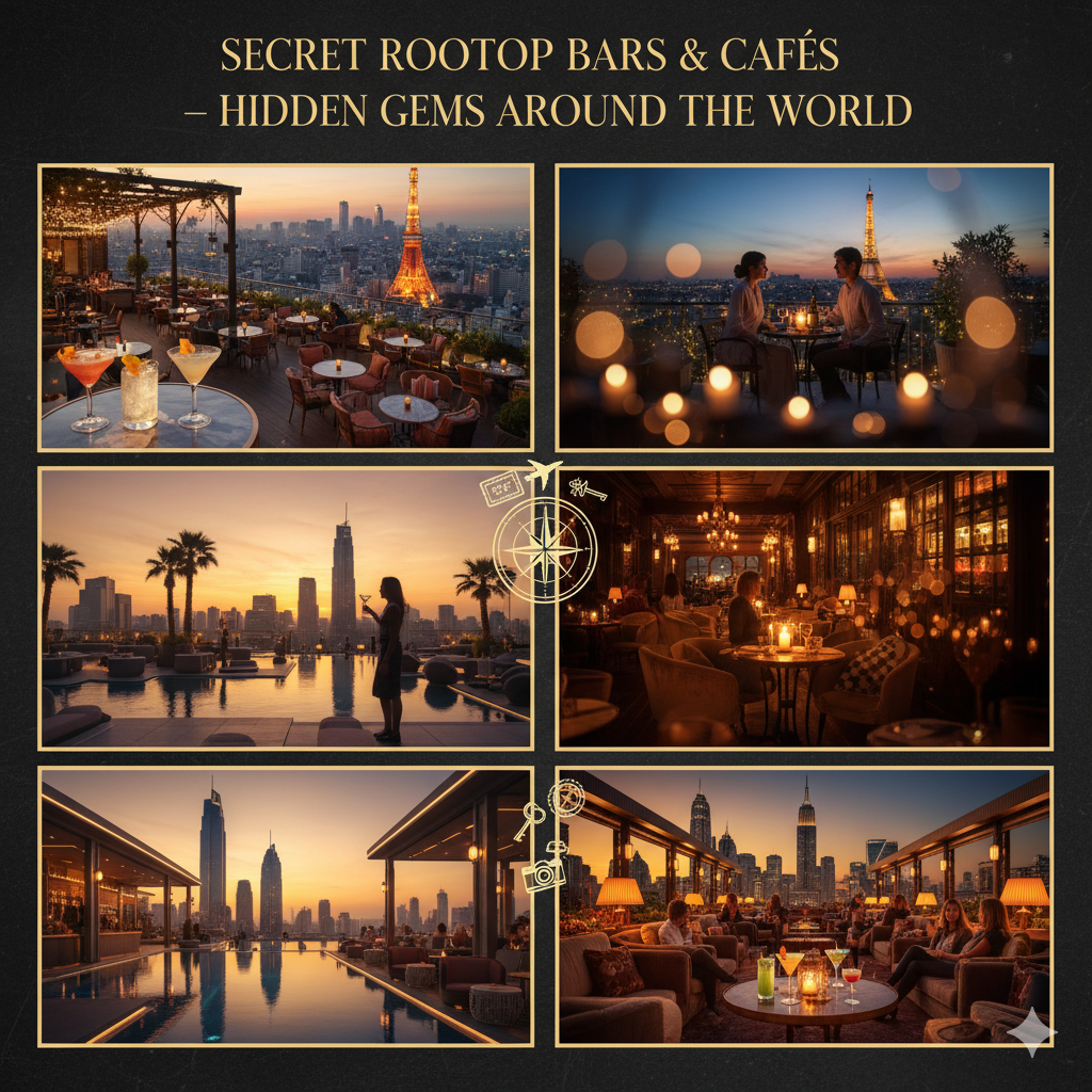 hidden rooftop cafés, secret sky bars, Secret Rooftop Bars & Cafés – Hidden Gems Around the World
