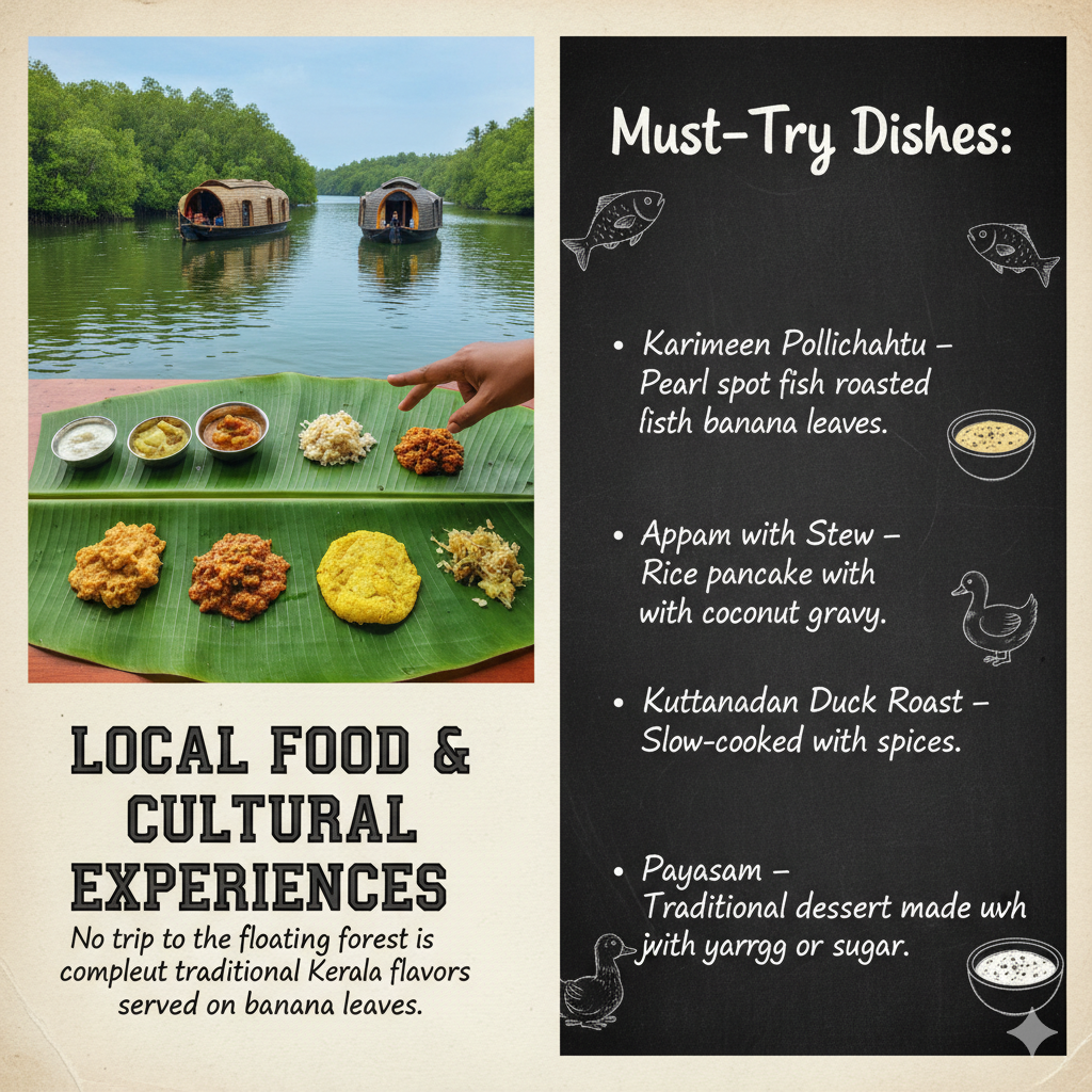 local food and cultural experiences of the floating forest, complete with the must-try dishes