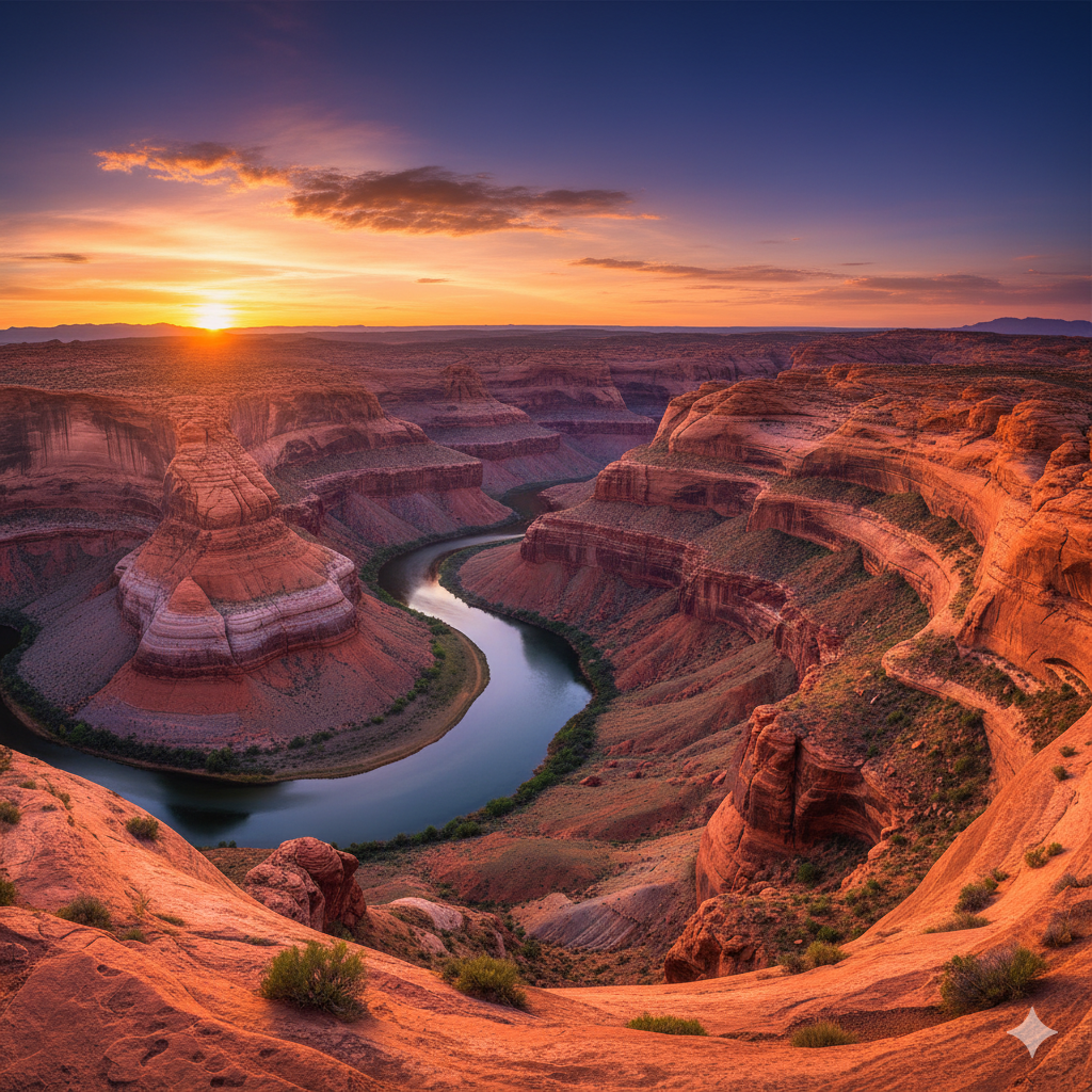 vivid palette of a canyon